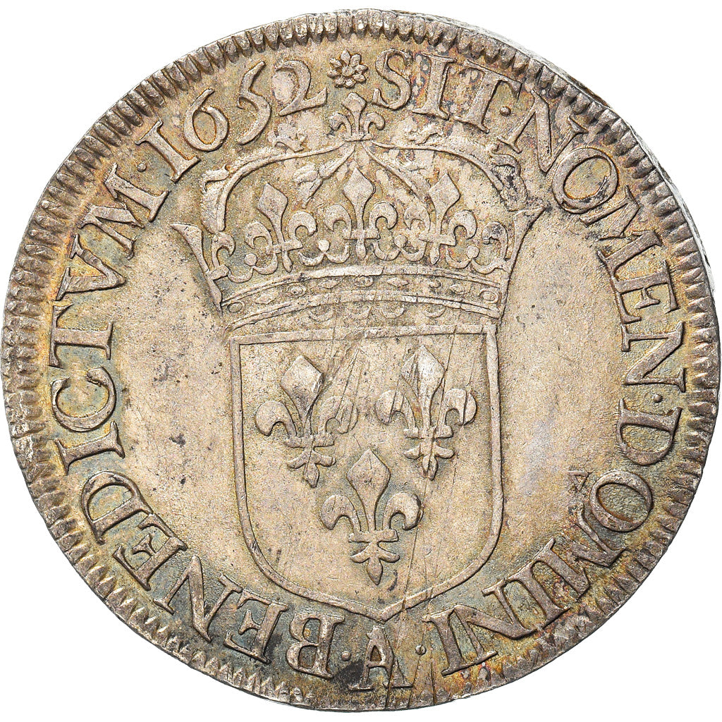 Munten, Frankrijk, Louis XIV, Écu à la mèche longue, Ecu, 1652, Paris, ZF