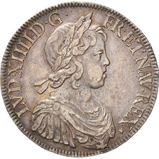 Munten, Frankrijk, Louis XIV, Écu à la mèche courte, Ecu, 1644, Paris, ZF+