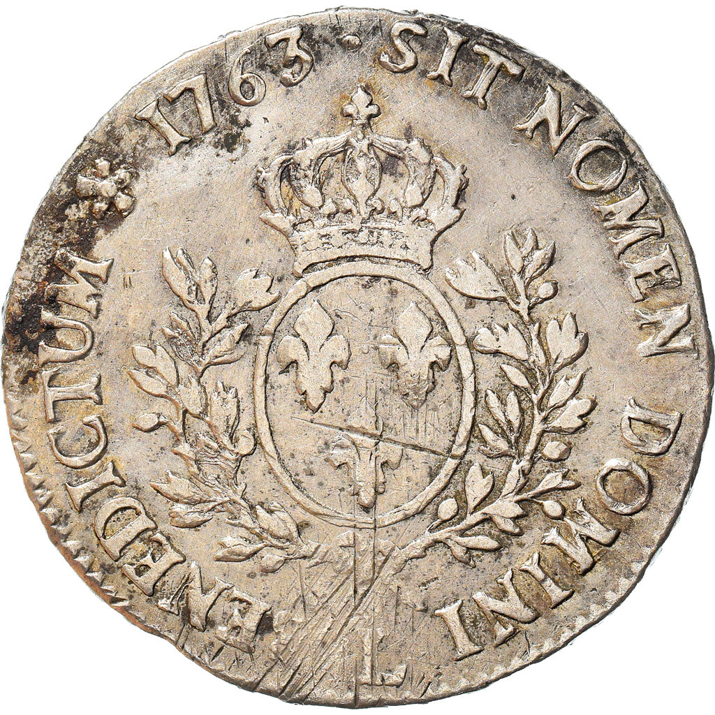 Moneta, Francia, Louis XV, Écu au bandeau, Ecu, 1763, Bayonne, BB, Argento