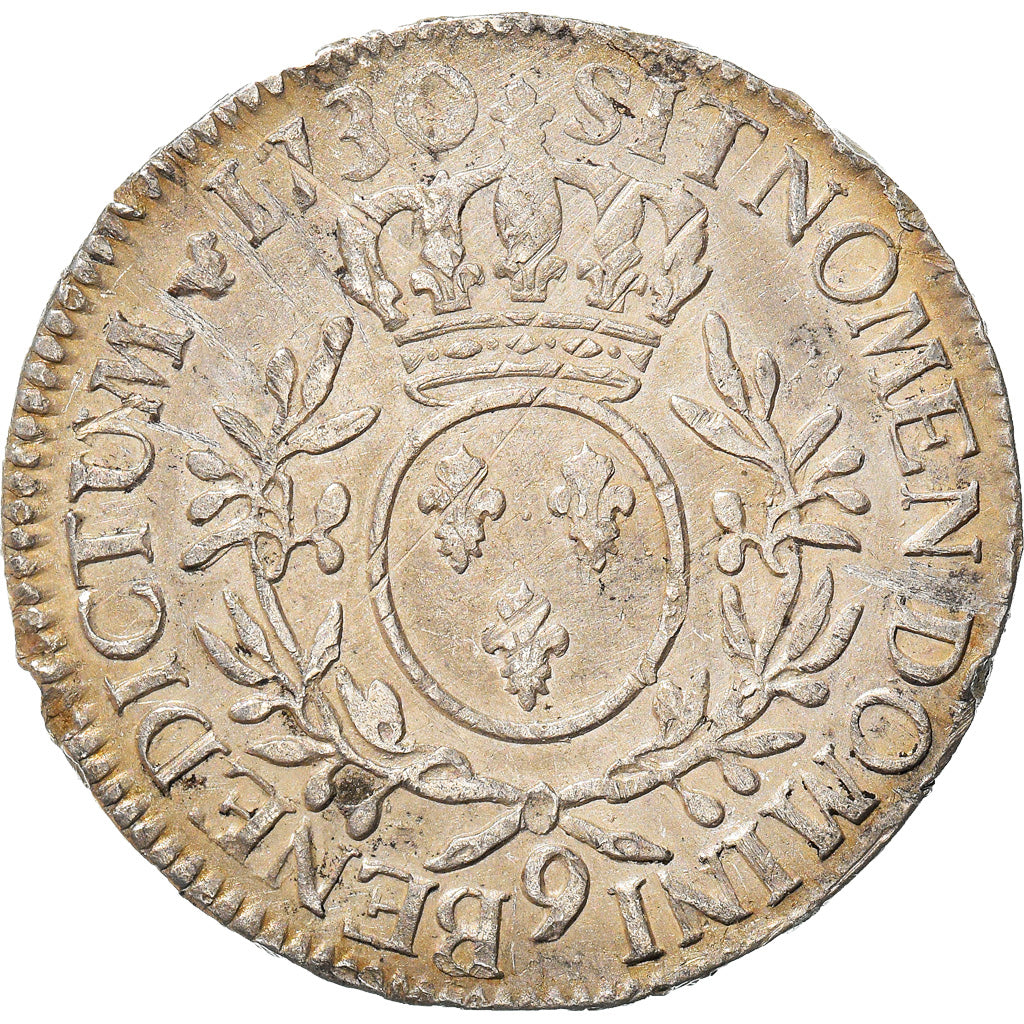 Münze, Frankreich, Louis XV, Ecu aux branches d'olivier, 1730, Rennes, SS
