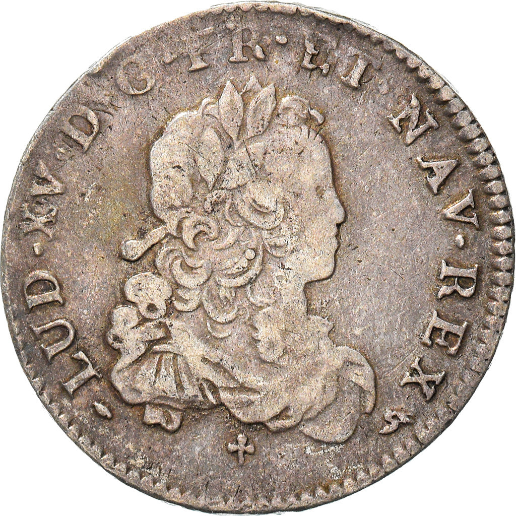 Moeda, França, Louis XV, 1/3 Écu de France, 1/3 Ecu, 1720, Rouen, VF(30-35)