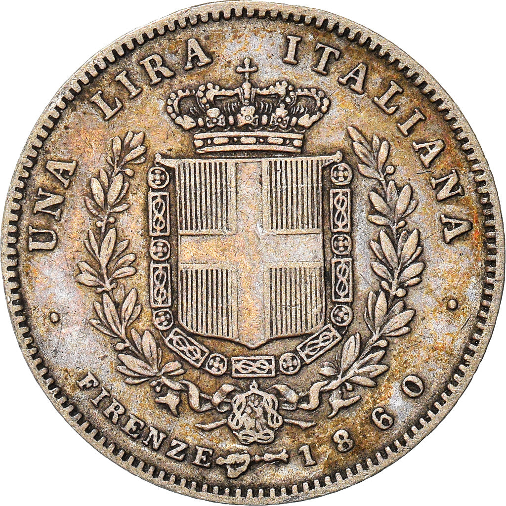 Moneta, STATI ITALIANI, EMILIA, Vittorio Emanuele II, Lira, 1860, Florence, BB