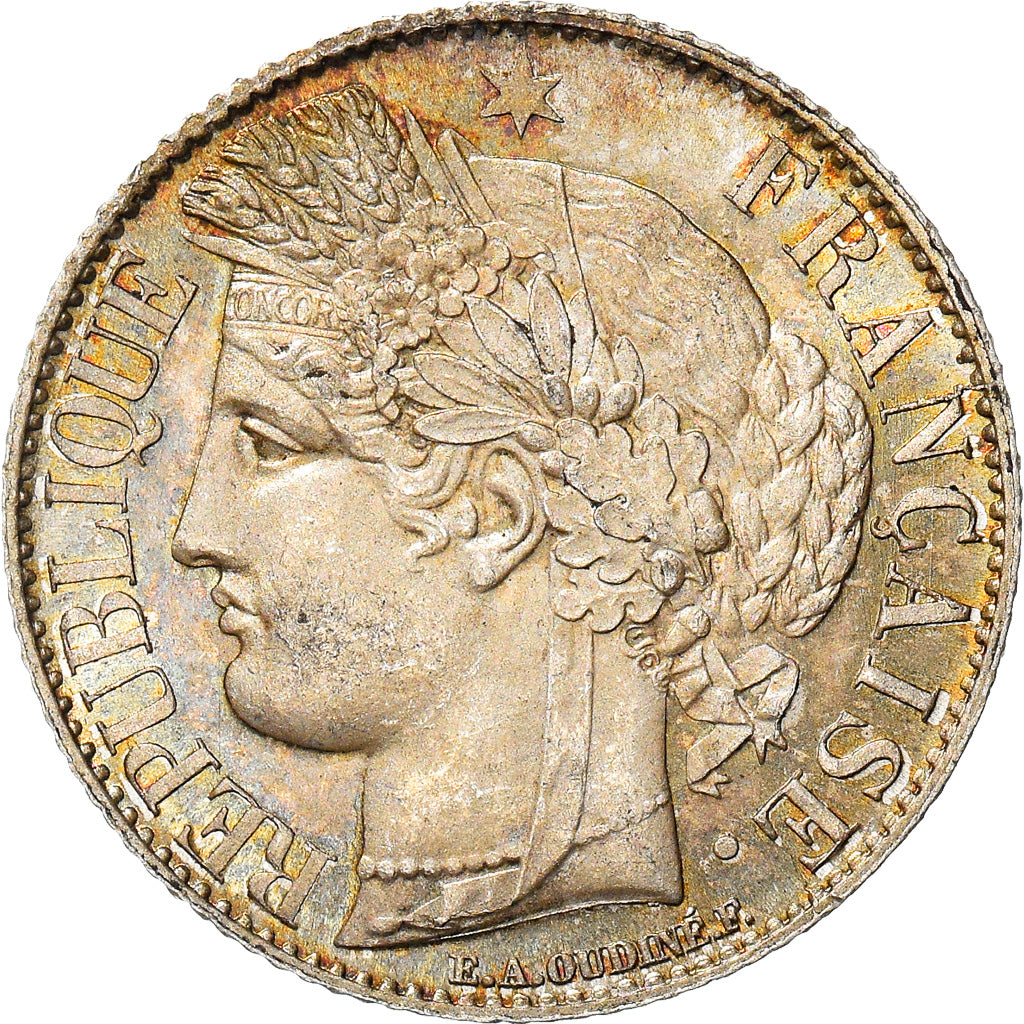 Coin, France, Cérès, Franc, 1895, Paris, MS(60-62), Silver, KM:822.1