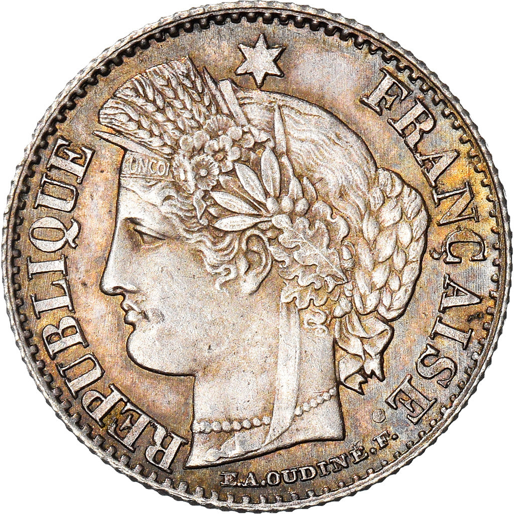 Moneda, Francia, Cérès, 20 Centimes, 1851, Paris, EBC+, Plata, KM:758.1