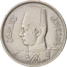 Egitto, Farouk, 5 Milliemes, 1938, British Royal Mint, BB, Rame-nichel, KM:363