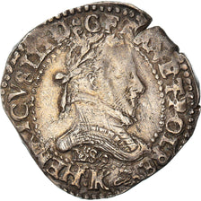 Monnaie, France, Henri III, Demi franc au col plat, 1/2 Franc, 1589, Bordeaux