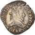 Monnaie, France, Henri III, Demi franc au col plat, 1/2 Franc, 1589, Bordeaux
