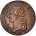 Monnaie, France, Louis XVI, Sol à l'Ecu, 1791, Lyon, TTB+, Cuivre, Gadoury:350