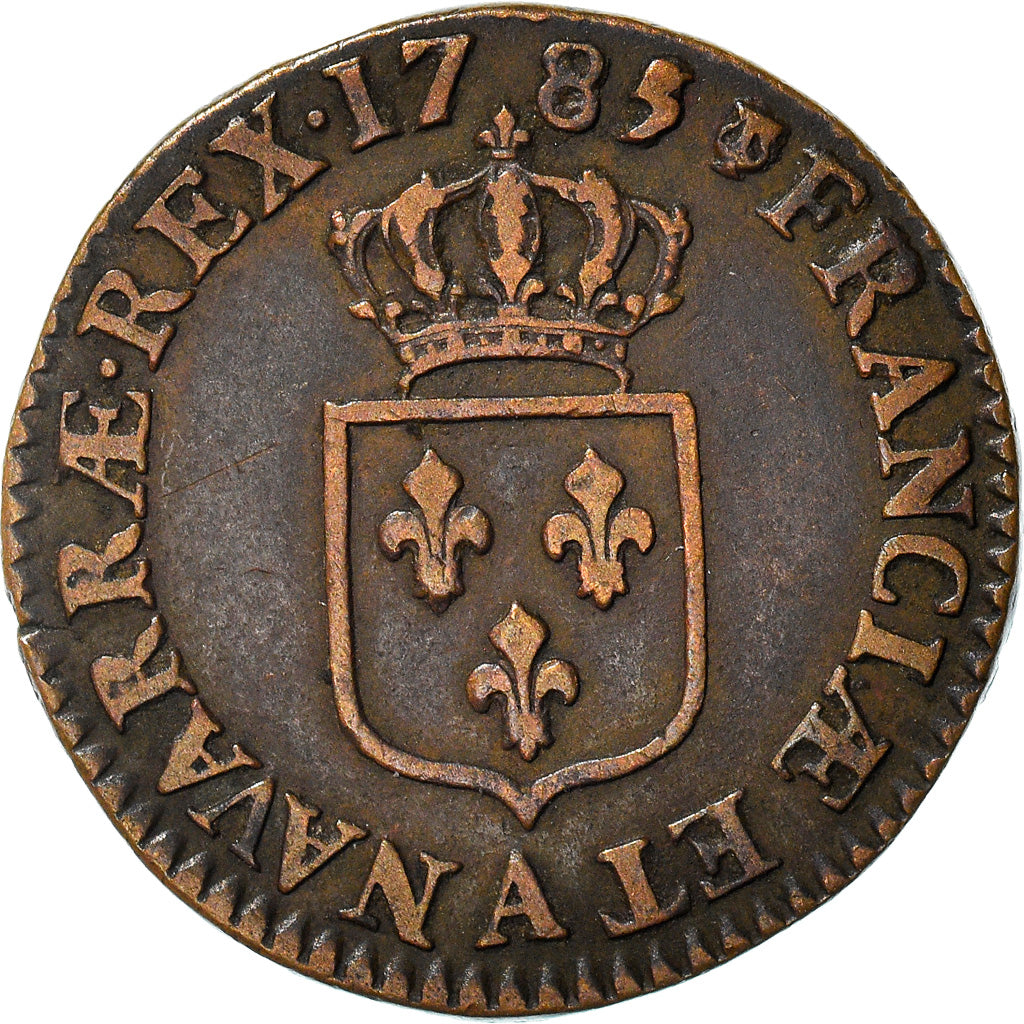 Moeda, França, Louis XVI, 1/2 Sol ou 1/2 sou, 1/2 Sol, 1785, Paris, EF(40-45)