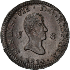 Moeda, Espanha, Ferdinand VII, 8 Maravedis, 1814, Jubia, MS(60-62), Cobre