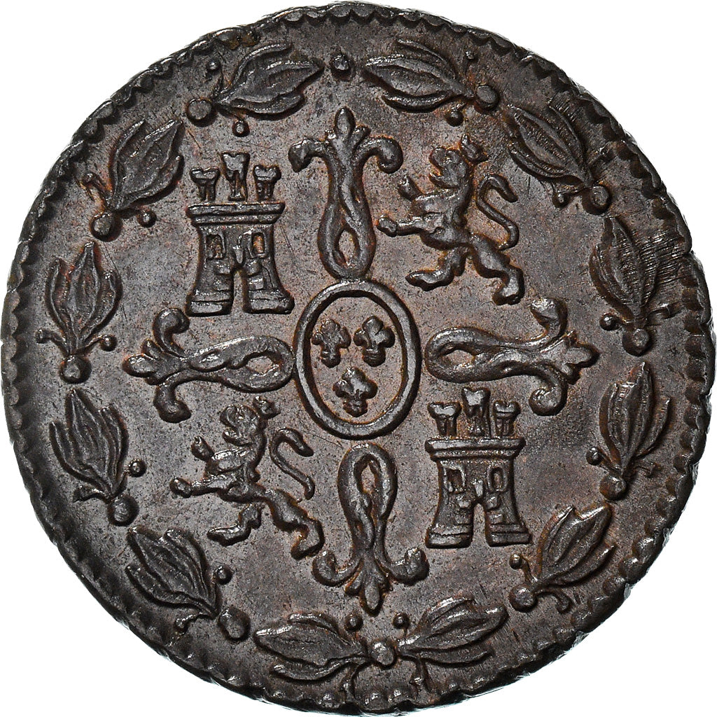 Moneda, España, Ferdinand VII, 4 maravedis, 1833, Segovia, EBC+, Cobre