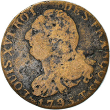 Moneda, Francia, Louis XVI, 6 deniers françois, 6 Deniers, 1793, Nantes, BC+