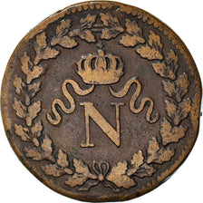 Coin, France, Napoleon I, Decime, 1815, Strasbourg, VF(20-25), Bronze