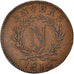 Münze, FRENCH STATES, ANTWERP, 10 Centimes, 1814, Anvers, S+, Bronze, KM:5.4