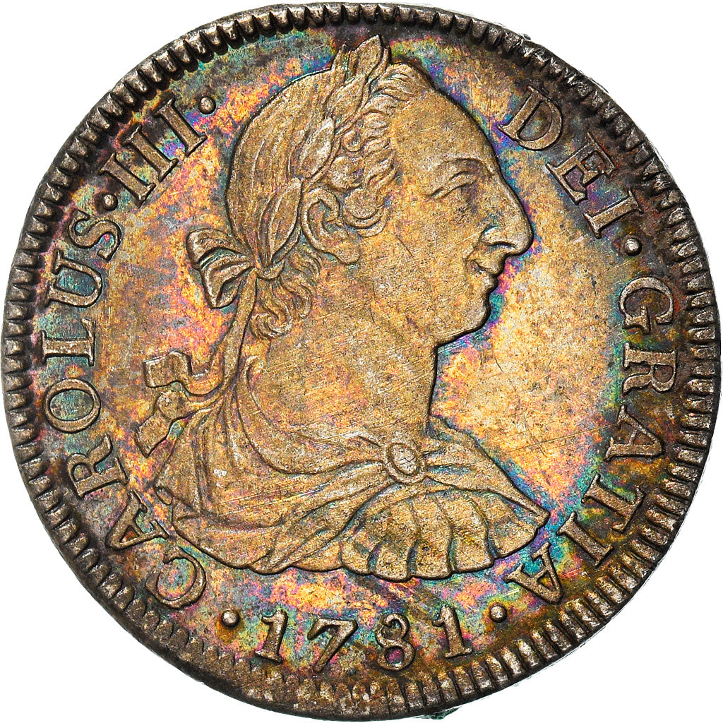 Coin, Mexico, Charles III, 2 Reales, 1781, Mexico City, MS(63), Silver, KM:88.2