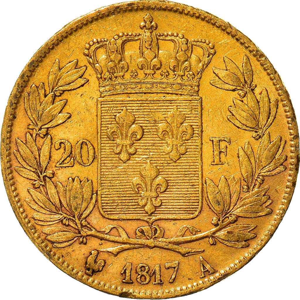 Münze, Frankreich, Louis XVIII, 20 Francs, 1817, Paris, SS, Gold, KM:712.1