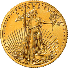 Moneta, USA, Liberty, $10, 2013, U.S. Mint, 1/4 Oz, MS(65-70), Złoto, KM:217