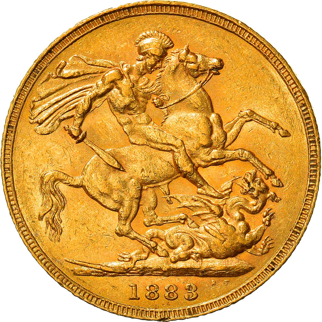 Coin, Australia, Victoria, Sovereign, 1883, Melbourne, AU(50-53), Gold, KM:7