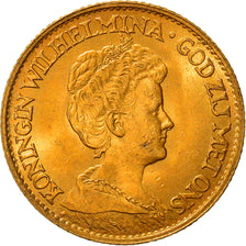 Moneda, Países Bajos, Wilhelmina I, 10 Gulden, 1912, MBC+, Oro, KM:149