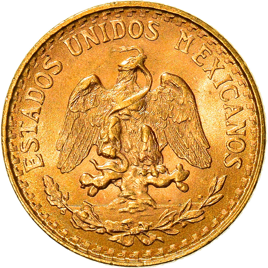 Coin, Mexico, 2 Pesos, 1945, Mexico City, AU(55-58), Gold, KM:461