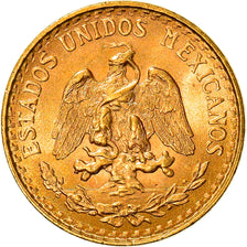 Coin, Mexico, 2 Pesos, 1945, Mexico City, AU(55-58), Gold, KM:461