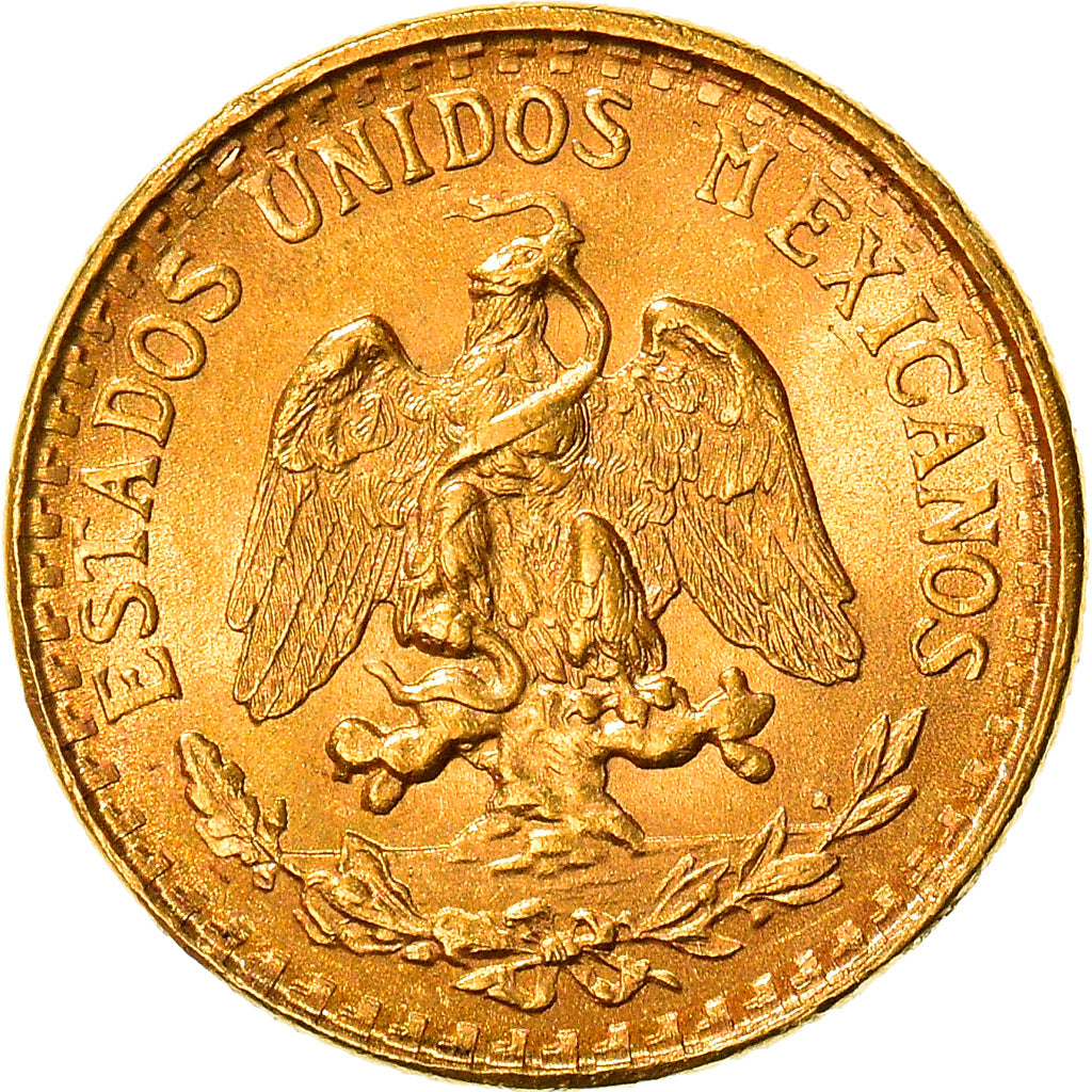 Moneta, Messico, 2 Pesos, 1945, Mexico City, SPL, Oro, KM:461