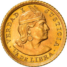 Moeda, Peru, 1/5 Libra, Pound, 1963, Lima, MS(63), Dourado, KM:210