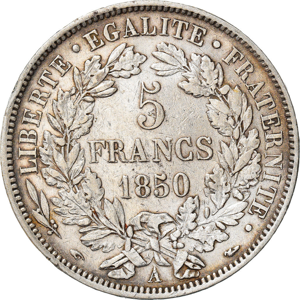 Coin, France, Cérès, 5 Francs, 1850, Paris, EF(40-45), Silver, KM:761.1