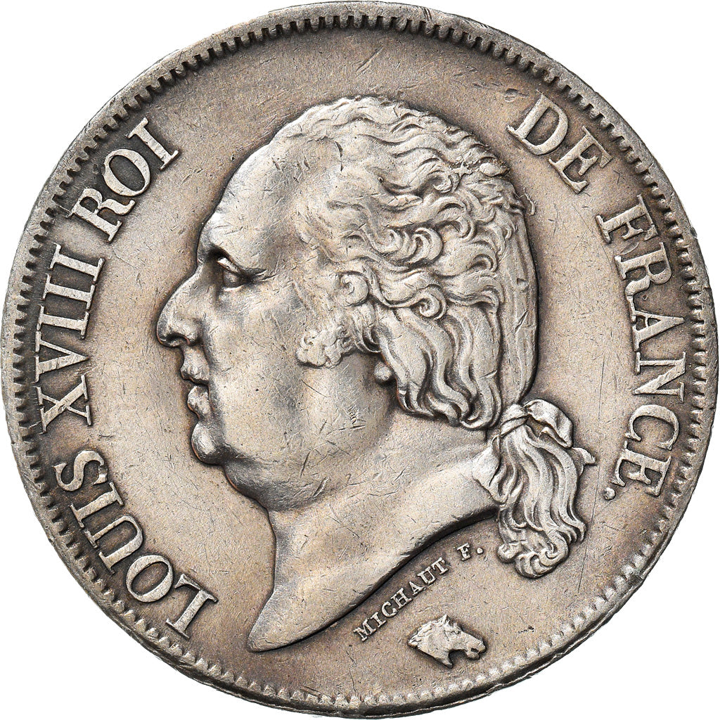 Monnaie, France, Louis XVIII, Louis XVIII, 5 Francs, 1821, Lille, TTB+, Argent