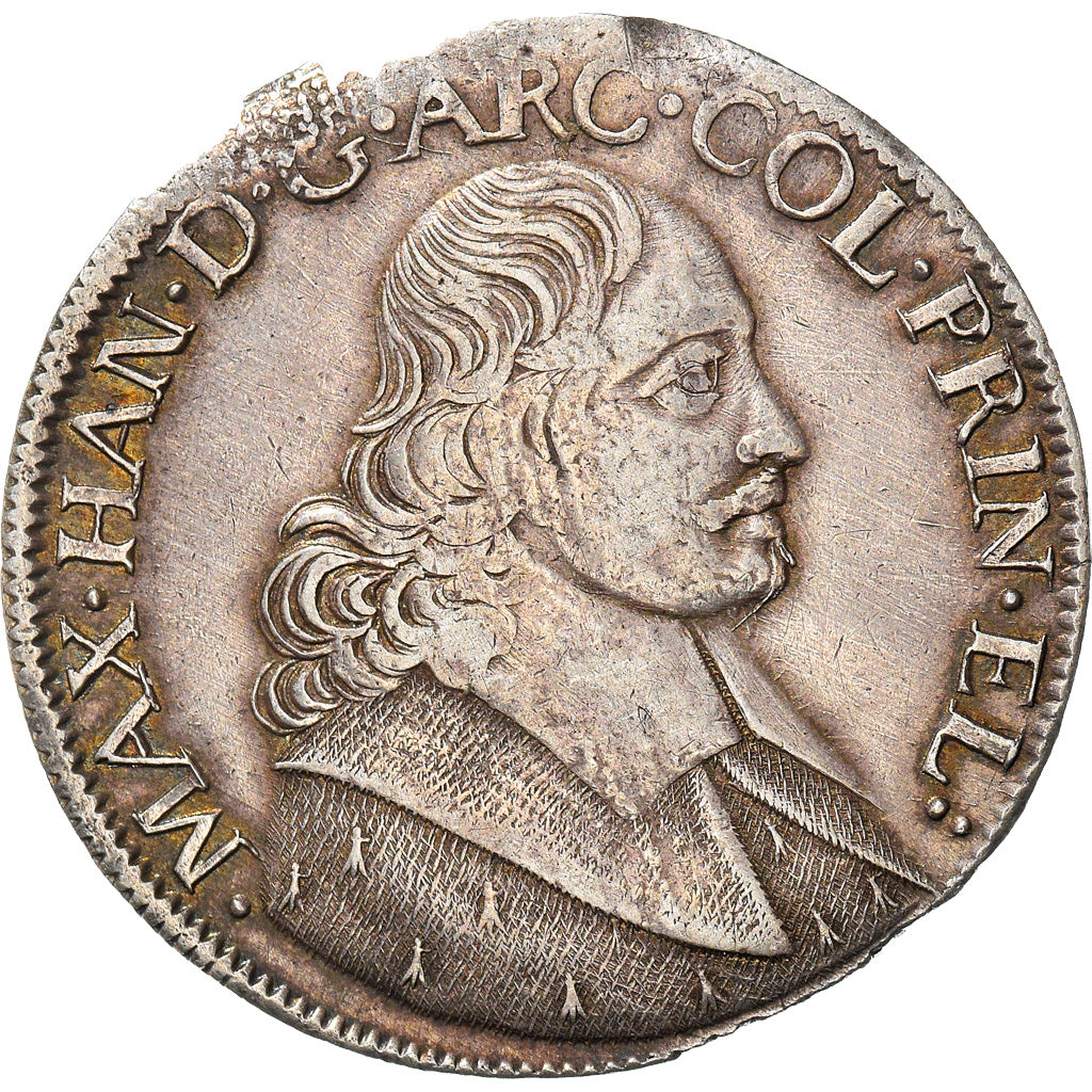 Münze, LIEGE, Maximilian Henry, Patagon, 1674, Liege, S+, Silber, KM:80