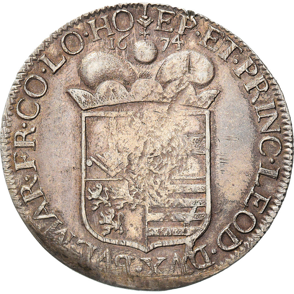 Münze, LIEGE, Maximilian Henry, Patagon, 1674, Liege, S+, Silber, KM:80