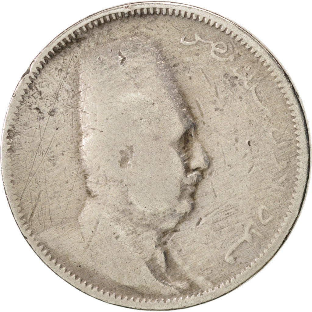 Egypt, Fuad I, 2 Milliemes, 1924, F(12-15), Copper-nickel, KM:332