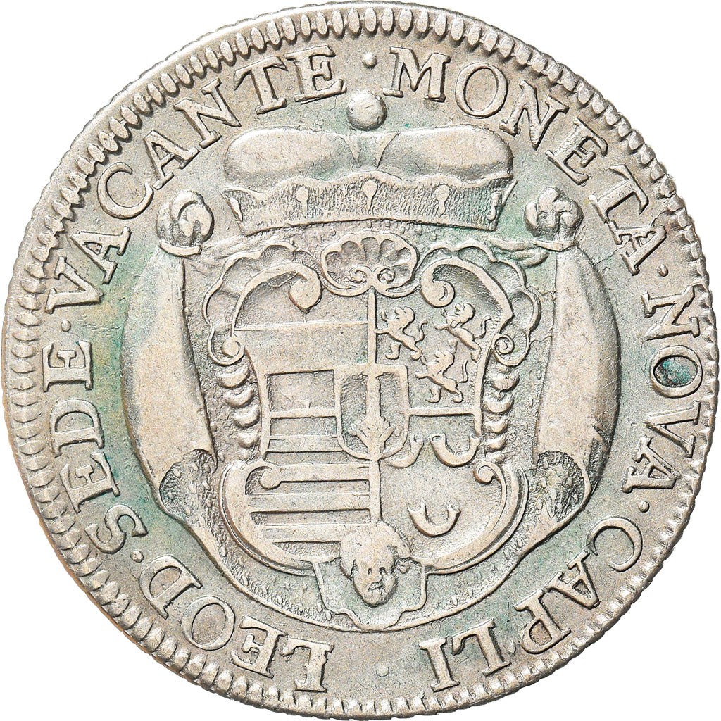 Munten, LUIK, Sede Vacante, Patagon, 1744, Liege, ZF, Zilver, KM:147