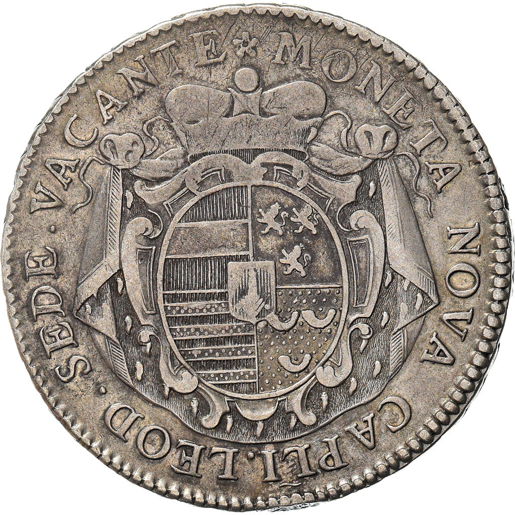Munten, LUIK, Sede Vacante, Patagon, 48 Sols, 1771, Liege, ZF, Zilver, KM:171