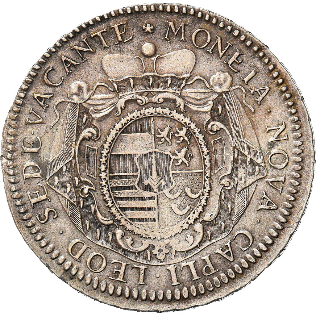 Coin, LIEGE, Sede Vacante, Patagon, 48 Sols, 1784, Liege, AU(50-53), Silver