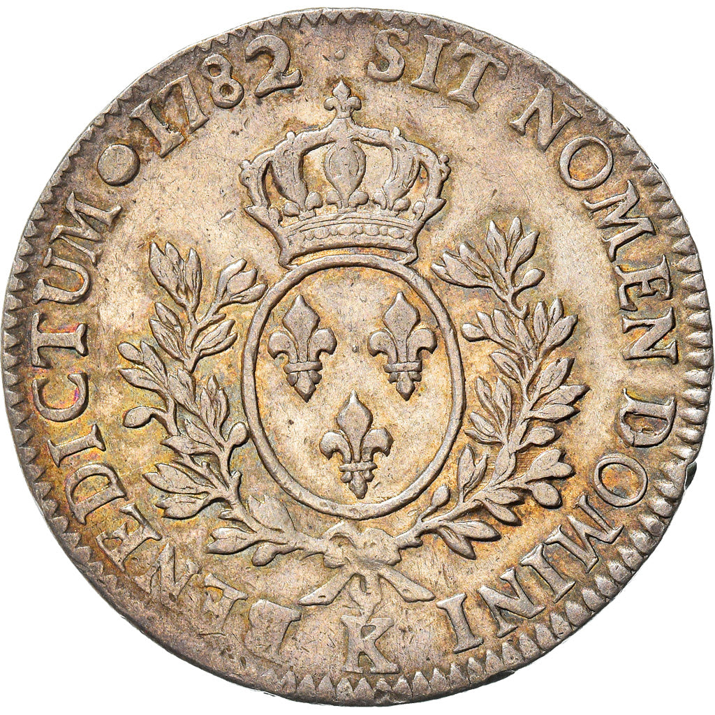 Moeda, França, Louis XVI, Écu aux branches d'olivier, Ecu, 1782, Bordeaux