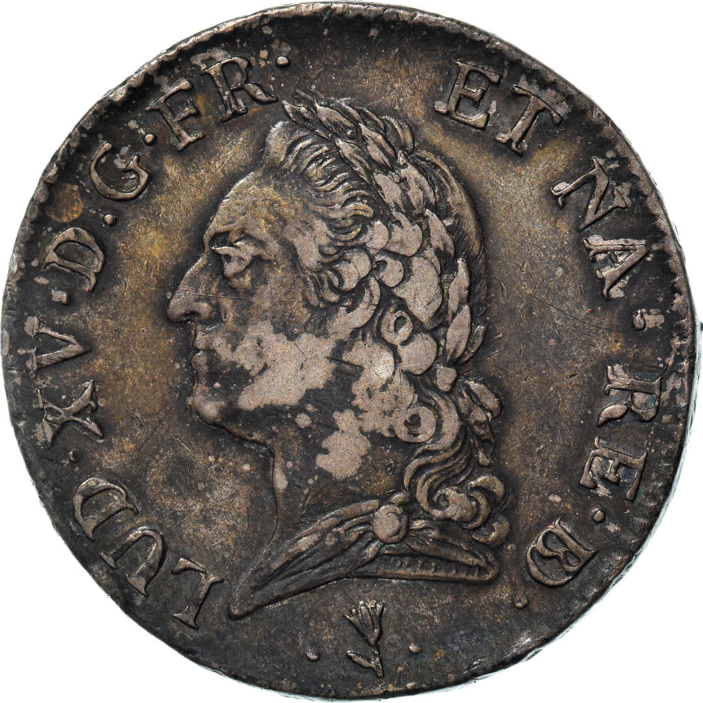 Moeda, França, Louis XV, Écu de Béarn à la vieille tête, Ecu, 1774, Pau