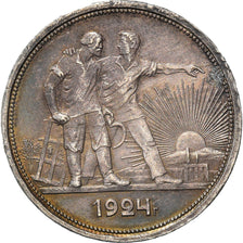 Moneta, Russia, USSR, Rouble, 1924, Leningrad, SPL-, Argento, KM:90.1