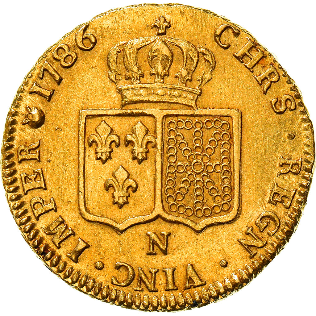 Moneta, Francia, Louis XVI, Double louis d'or à la tête nue, 2 Louis D'or