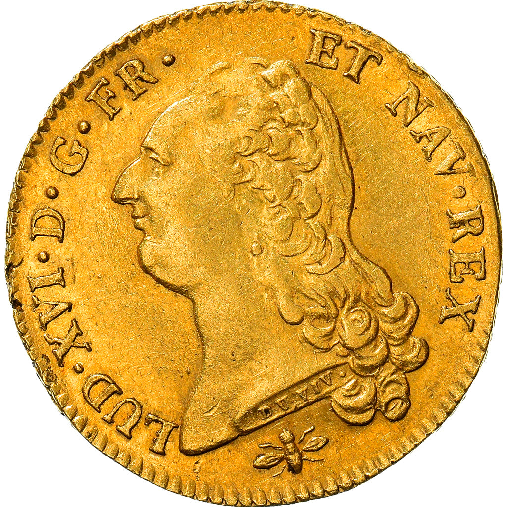 Moneta, Francia, Louis XVI, Double louis d'or à la tête nue, 2 Louis D'or