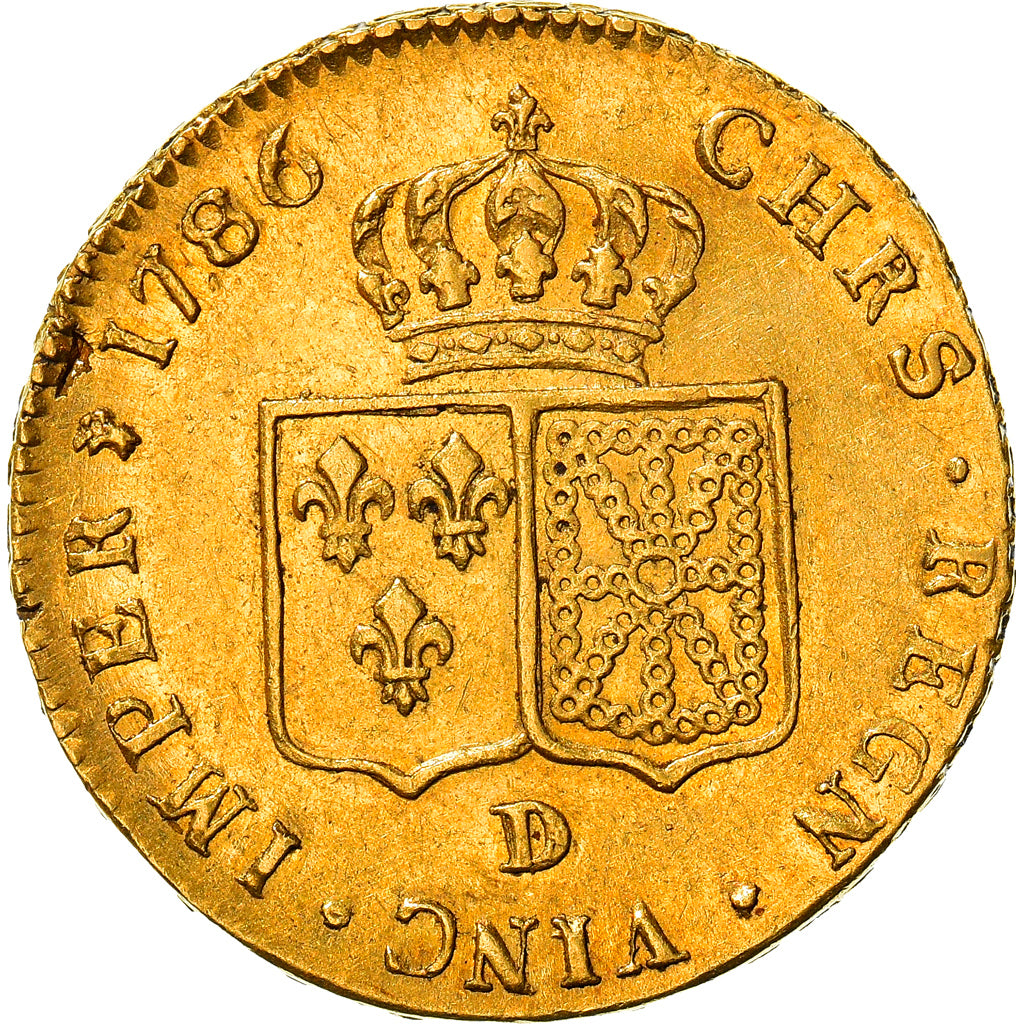 Moneta, Francia, Louis XVI, Double louis d'or à la tête nue, 2 Louis D'or