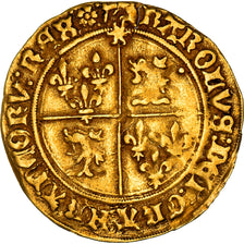 Moneda, Francia, Charles VIII, Ecu d'or au soleil du Dauphiné, 1498, MBC, Oro
