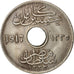 Égypte, Hussein Kamil, 5 Milliemes, 1917, TTB, Copper-nickel, KM:315