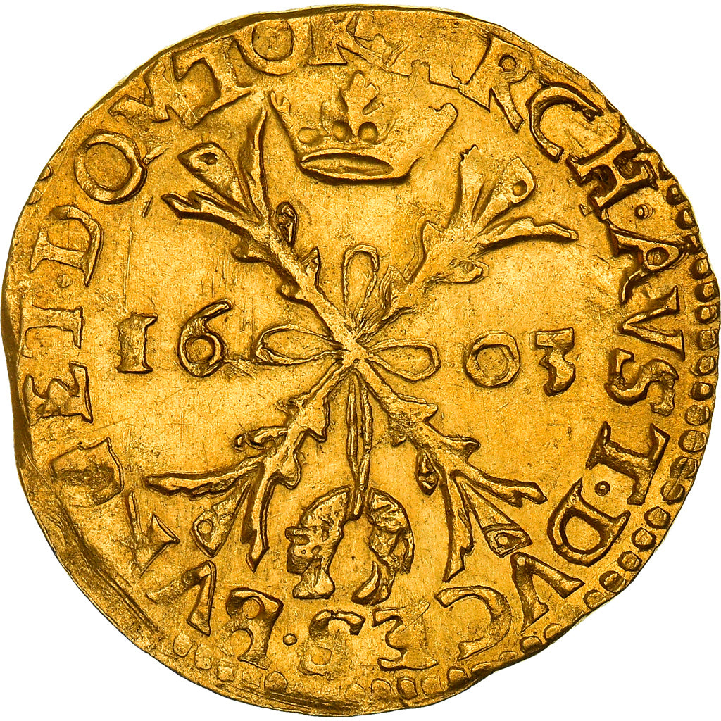 Coin, Spanish Netherlands, TOURNAI, Albert & Isabella, 2 Albertin, Corona, 1603