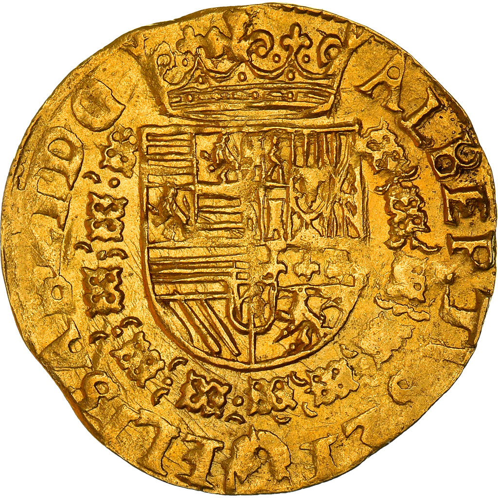 Coin, Spanish Netherlands, TOURNAI, Albert & Isabella, 2 Albertin, Corona, 1603
