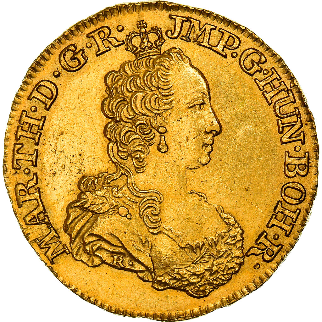 Monnaie, AUSTRIAN NETHERLANDS, Maria Theresa, Souverain d'or, 1750, Anvers, SUP
