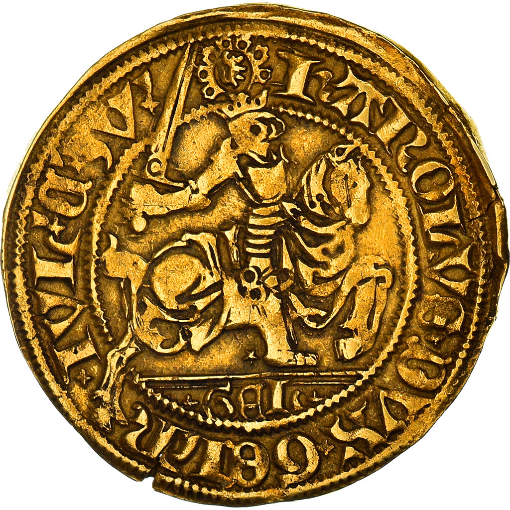 Coin, Netherlands, Gueldre, Charles d'Egmond, Florin d'or au cavalier