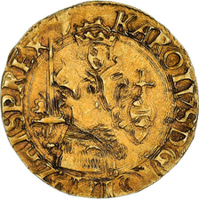 Münze, Belgien, Charles Quint, 1/2 Real or, Antwerpen, 2nd Emission, S+, Gold