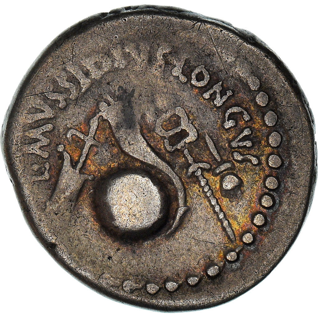 Moneda, Julius Caesar, Denarius, 40 BC, Rome, BC+, Plata, BMC:4237