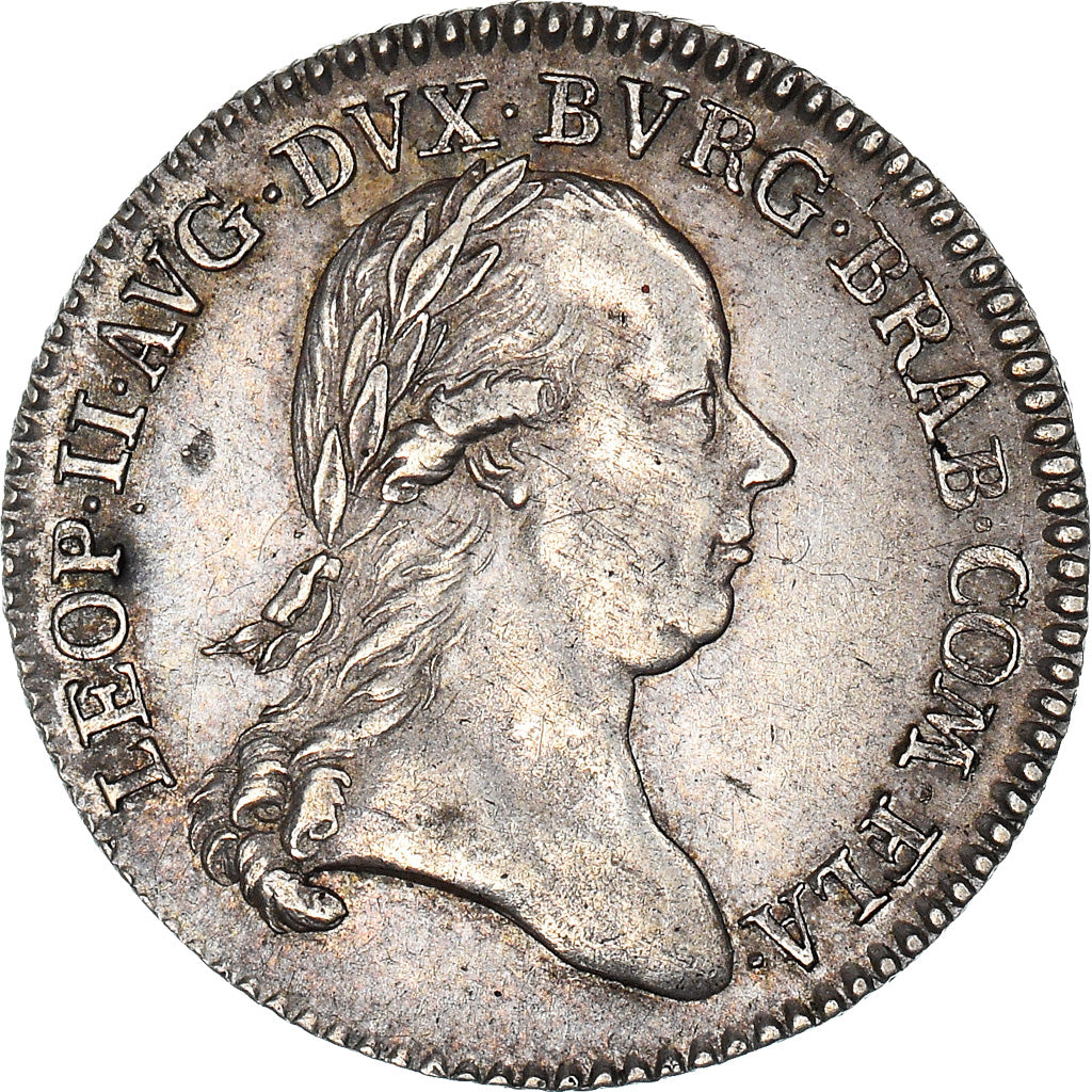 AUSTRIAN NETHERLANDS, Token, Leopold II, Hommage de la Belgique, 1791, VZ+